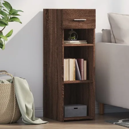 Aparador de madera de ingeniería marrón roble 30x42,5x93 cm de , Aparadores - Ref: Foro24-846312, Precio: 53,20 €, Descuento: %