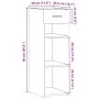 Aparador de madera de ingeniería marrón roble 30x42,5x93 cm de , Aparadores - Ref: Foro24-846312, Precio: 53,20 €, Descuento: %
