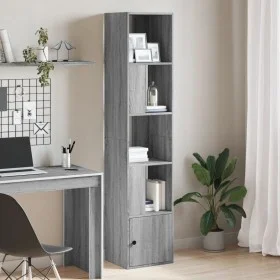 Estantería de madera de ingeniería gris Sonoma 40x36x189 cm de , Librerías y estanterías - Ref: Foro24-848246, Precio: 76,97 ...