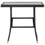 Mesa de jardín 80x80x74 cm ratán sintético negro de , Mesas de jardín - Ref: Foro24-318712, Precio: 86,25 €, Descuento: %