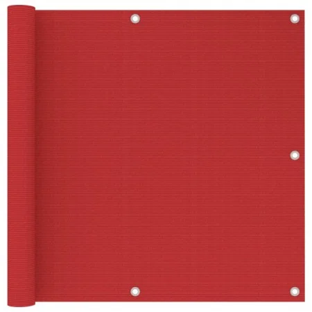 Toldo para balcón HDPE rojo 90x300 cm de vidaXL, Sombrillas - Ref: Foro24-311008, Precio: 10,44 €, Descuento: %