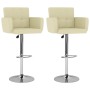 Taburetes de cocina 2 unidades cuero sintético color crema en Taburetes de cocina | Comprar online en Foru.es