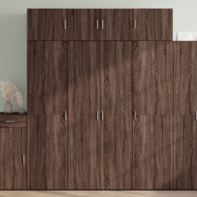 Aparador de madera de ingeniería marrón roble 80x42,5x185 cm de , Aparadores - Ref: Foro24-3281440, Precio: 187,51 €, Descuen...