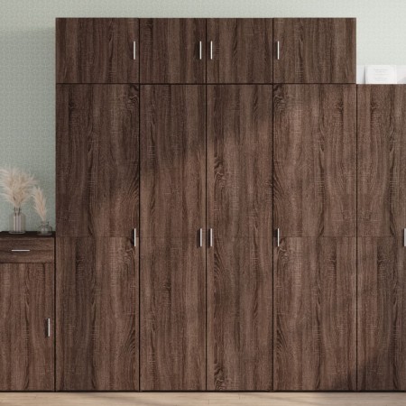 Aparador de madera de ingeniería marrón roble 80x42,5x185 cm de , Aparadores - Ref: Foro24-3281440, Precio: 187,51 €, Descuen...