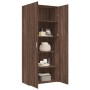 Aparador de madera de ingeniería marrón roble 80x42,5x185 cm de , Aparadores - Ref: Foro24-3281440, Precio: 187,51 €, Descuen...