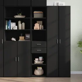 Schwarzer Schrank aus Holzwerkstoff 40x42,5x185 cm von , Sideboards - Ref: Foro24-3281442, Preis: 140,87 €, Rabatt: %