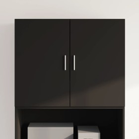 Armario de pared madera de ingeniería negro 80x42,5x64 cm de , Aparadores - Ref: Foro24-846132, Precio: 73,94 €, Descuento: %