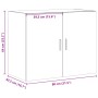 Armario de pared madera de ingeniería negro 80x42,5x64 cm de , Aparadores - Ref: Foro24-846132, Precio: 73,94 €, Descuento: %