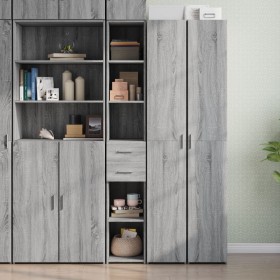 Aparador de madera de ingeniería gris Sonoma 30x42,5x185 cm de , Aparadores - Ref: Foro24-846241, Precio: 96,52 €, Descuento: %