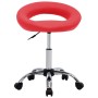Silla de trabajo con ruedas cuero sintético rojo en Sillas de oficina | Comprar online en Foru.es