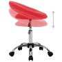 Silla de trabajo con ruedas cuero sintético rojo en Sillas de oficina | Comprar online en Foru.es