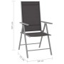 Sillas de jardín plegables 2 unidades textilene negro de vidaXL, Sillas de jardín - Ref: Foro24-312181, Precio: 112,00 €, Des...