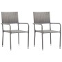 Sillas comedor de jardín apilables 2 uds ratán sintético gris de , Sillas de jardín - Ref: Foro24-318719, Precio: 65,91 €, De...