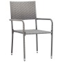 Sillas comedor de jardín apilables 2 uds ratán sintético gris de , Sillas de jardín - Ref: Foro24-318719, Precio: 65,91 €, De...