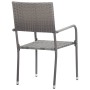 Sillas comedor de jardín apilables 2 uds ratán sintético gris de , Sillas de jardín - Ref: Foro24-318719, Precio: 65,91 €, De...
