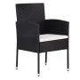 Sillas de jardín con cojines crema 4 uds ratán sintético negro de , Sillas de jardín - Ref: Foro24-318727, Precio: 183,75 €, ...