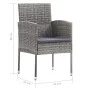 Sillas de jardín con cojines grises 2 uds ratán sintético gris de , Sillas de jardín - Ref: Foro24-318725, Precio: 103,41 €, ...
