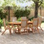 Juego comedor de jardín 7 pzas madera maciza acacia y textileno de , Conjuntos de jardín - Ref: Foro24-3279318, Precio: 843,7...
