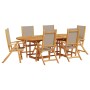 Juego comedor de jardín 7 pzas madera maciza acacia y textileno de , Conjuntos de jardín - Ref: Foro24-3279318, Precio: 843,7...