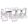 Juego comedor de jardín 9 pzas madera maciza acacia y textileno de , Conjuntos de jardín - Ref: Foro24-3279277, Precio: 925,4...
