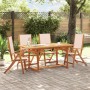 Juego comedor de jardín 5 pzas madera maciza acacia y textileno de , Conjuntos de jardín - Ref: Foro24-3279282, Precio: 508,6...