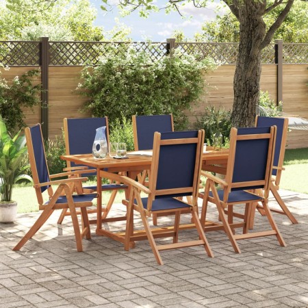 Juego comedor de jardín 7 pzas madera maciza acacia y textileno de , Conjuntos de jardín - Ref: Foro24-3279311, Precio: 653,6...