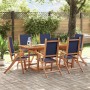 Juego comedor de jardín 7 pzas madera maciza acacia y textileno de , Conjuntos de jardín - Ref: Foro24-3279311, Precio: 653,6...