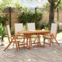 Juego comedor de jardín 5 pzas madera maciza acacia y textileno de , Conjuntos de jardín - Ref: Foro24-3279294, Precio: 545,0...
