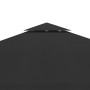 Cubierta superior de cenador 2 niveles negro 310 g/m² 3x3 m de vidaXL, Cubiertas para carpas y cenadores - Ref: Foro24-312072...