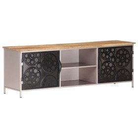 Mueble para TV de madera de mango rugosa 120x30x40 cm en Muebles TV | Comprar online en Foru.es
