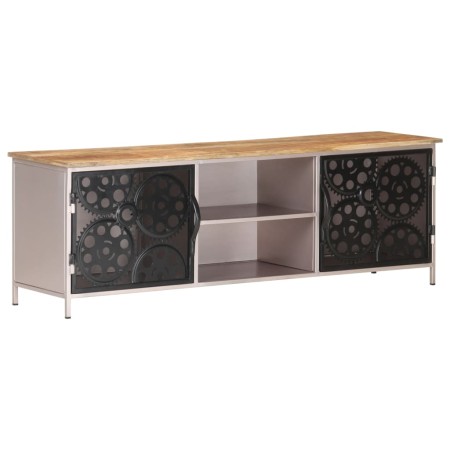 Mueble para TV de madera de mango rugosa 120x30x40 cm en Muebles TV | Comprar online en Foru.es