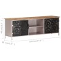 Mueble para TV de madera de mango rugosa 120x30x40 cm en Muebles TV | Comprar online en Foru.es