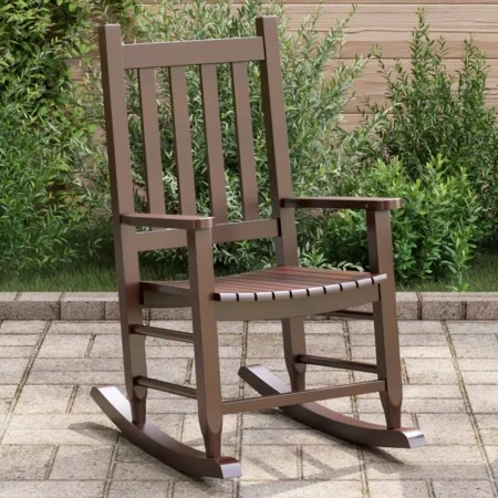 Mecedora para niños madera maciza de álamo marrón de , Mecedoras - Ref: Foro24-4008876, Precio: 61,64 €, Descuento: %