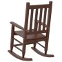 Mecedora para niños madera maciza de álamo marrón de , Mecedoras - Ref: Foro24-4008876, Precio: 61,64 €, Descuento: %