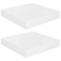 Estante flotante de pared 2 uds MDF blanco brillo 23x23,5x3,8cm en Estanterías | Comprar online en Foru.es