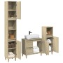 Set de muebles de baño 3 pzas madera contrachapada roble Sonoma de , Muebles de baño - Ref: Foro24-3307669, Precio: 175,70 €,...