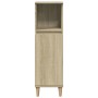 Set de muebles de baño 3 pzas madera contrachapada roble Sonoma de , Muebles de baño - Ref: Foro24-3307669, Precio: 175,70 €,...