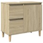 Set de muebles de baño 3 pzas madera contrachapada roble Sonoma de , Muebles de baño - Ref: Foro24-3307669, Precio: 175,70 €,...