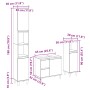 Set de muebles de baño 3 pzas madera contrachapada roble Sonoma de , Muebles de baño - Ref: Foro24-3307669, Precio: 175,70 €,...
