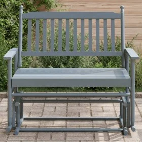 Banco deslizante madera maciza de álamo gris 118x70x104,5 cm de , Mecedoras - Ref: Foro24-4008869, Precio: 157,58 €, Descuent...
