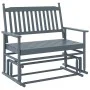 Banco deslizante madera maciza de álamo gris 118x70x104,5 cm de , Mecedoras - Ref: Foro24-4008869, Precio: 157,58 €, Descuent...