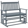 Banco deslizante madera maciza de álamo gris 118x70x104,5 cm de , Mecedoras - Ref: Foro24-4008869, Precio: 123,94 €, Descuent...
