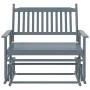 Banco deslizante madera maciza de álamo gris 118x70x104,5 cm de , Mecedoras - Ref: Foro24-4008869, Precio: 157,58 €, Descuent...