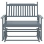 Banco deslizante madera maciza de álamo gris 118x70x104,5 cm de , Mecedoras - Ref: Foro24-4008869, Precio: 123,94 €, Descuent...