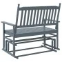 Banco deslizante madera maciza de álamo gris 118x70x104,5 cm de , Mecedoras - Ref: Foro24-4008869, Precio: 157,58 €, Descuent...