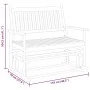 Banco deslizante madera maciza de álamo gris 118x70x104,5 cm de , Mecedoras - Ref: Foro24-4008869, Precio: 157,58 €, Descuent...