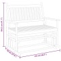 Banco deslizante madera maciza de álamo gris 118x70x104,5 cm de , Mecedoras - Ref: Foro24-4008869, Precio: 123,94 €, Descuent...