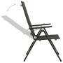 Sillas plegables de jardín 2 uds textileno aluminio negro de vidaXL, Sillas de jardín - Ref: Foro24-312189, Precio: 189,44 €,...