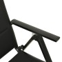 Sillas plegables de jardín 2 uds textileno aluminio negro de vidaXL, Sillas de jardín - Ref: Foro24-312189, Precio: 189,44 €,...