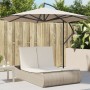 Tumbona doble con cojines ratán sintético beige de , Tumbonas - Ref: Foro24-368094, Precio: 280,42 €, Descuento: %
